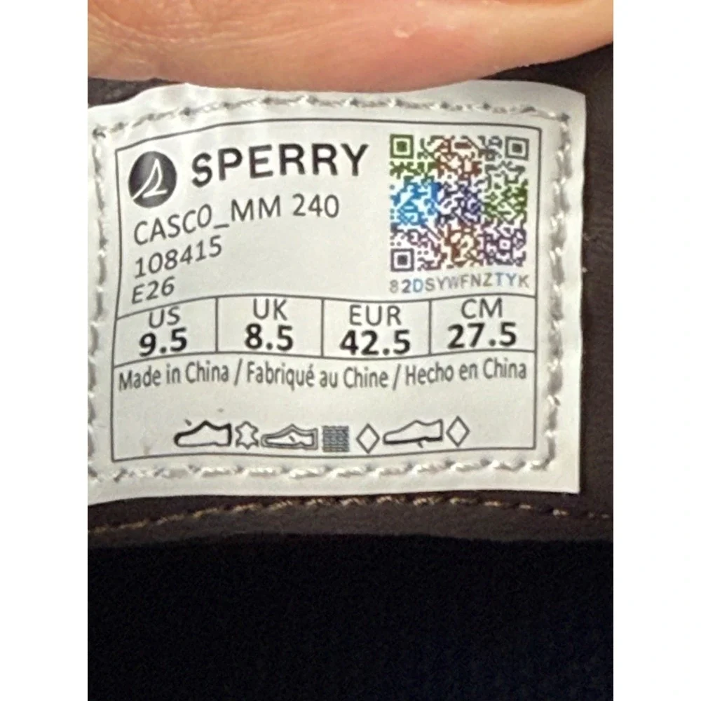 Sperry Casco MM 240 Mens Brown Leather Boat Shoes 2 Eye Size 9.5 Loafers NWOB